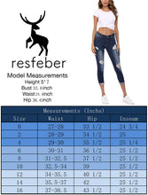 
                        
                          गैलरी व्यूवर में इमेज लोड करें, Resfeber Women's Ripped Boyfriend Jeans Cute Distressed Jeans Stretch Skinny Jeans with Hole
                        
                      