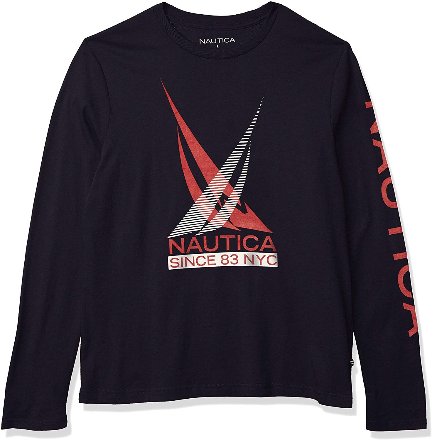 Nautica Men's Logo Graphic Long Sleeve T-Shirt - JOY2ESpree