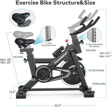 
                        
                          गैलरी व्यूवर में इमेज लोड करें, Famistar 40 lbs Quiet Flywheel 300 lbs Capacity Exercise Bike, Indoor Cycling Bike Stationary with LCD Display - JOY2ESpree
                        
                      