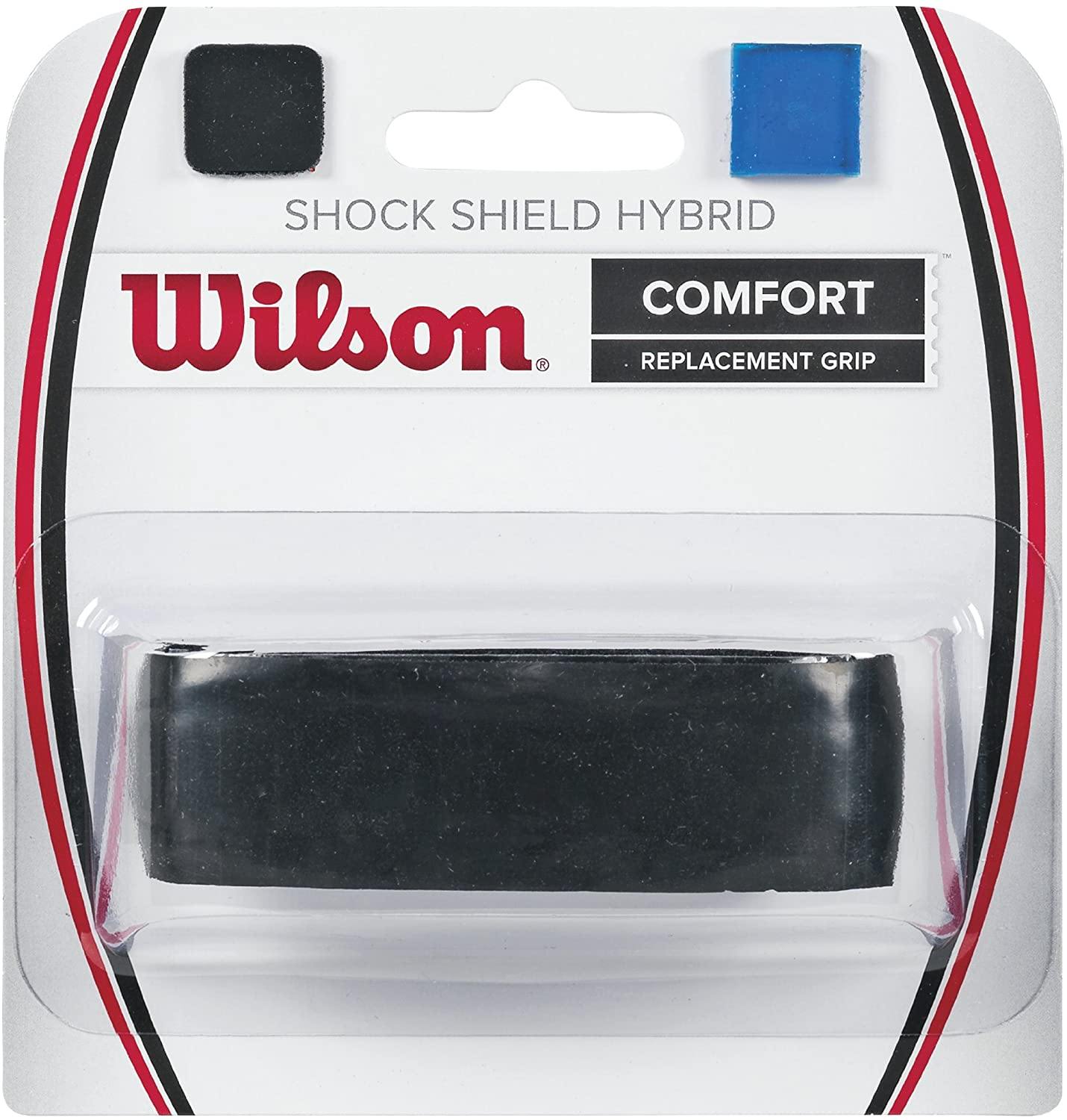 Wilson Shock Shield Hybrid Tennis Racquet Replacement Grip, Black - JOY2ESpree