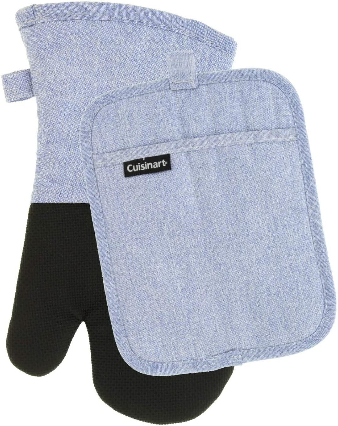 Cuisinart Chambray Neoprene Mini Oven Mitts, 2 Pack – Heat Resistant to 400 F . - JOY2ESpree