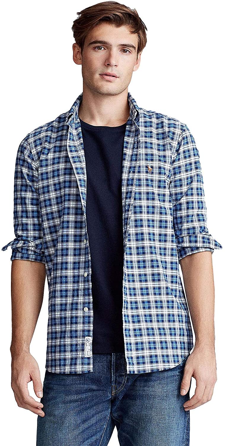 Ralph Lauren Mens Logo Button-Down Dress Shirt