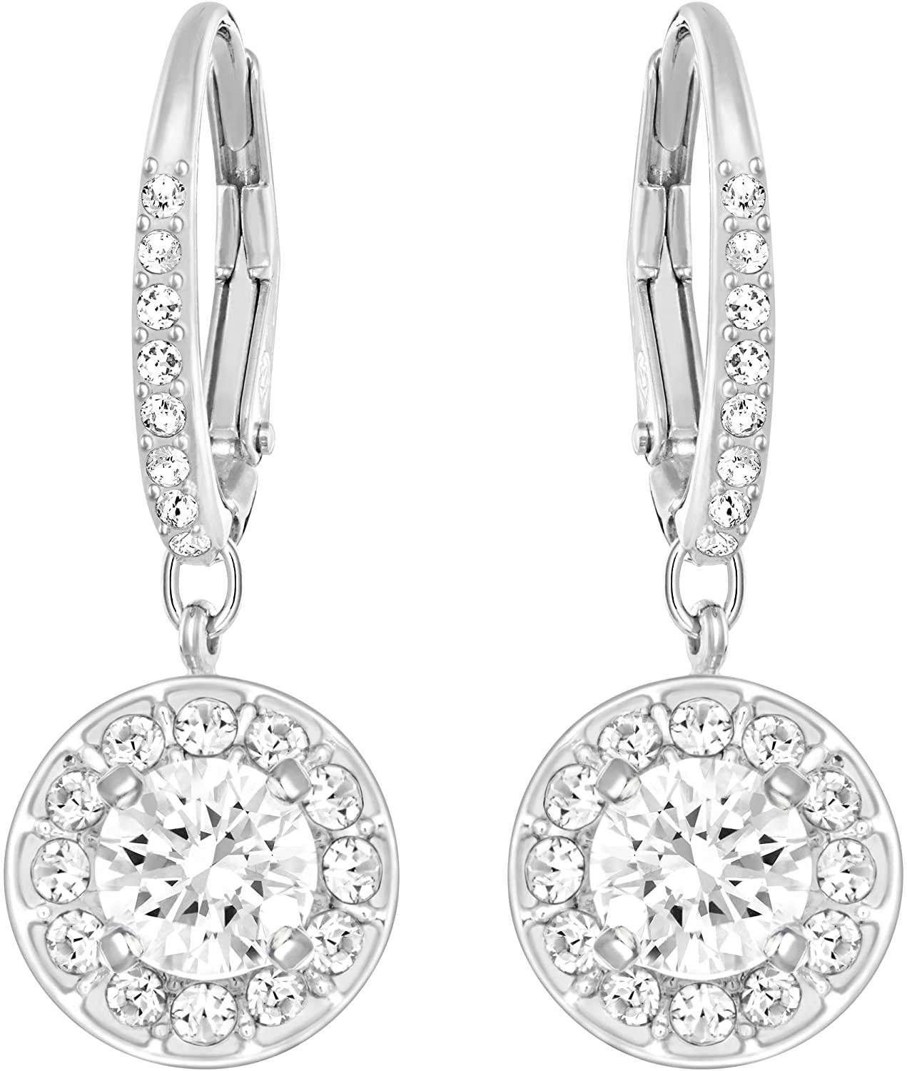 SWAROVSKI Women's Angelic Jewelry Collection, Rhodium Finish, Clear Crystals - JOY2ESpree