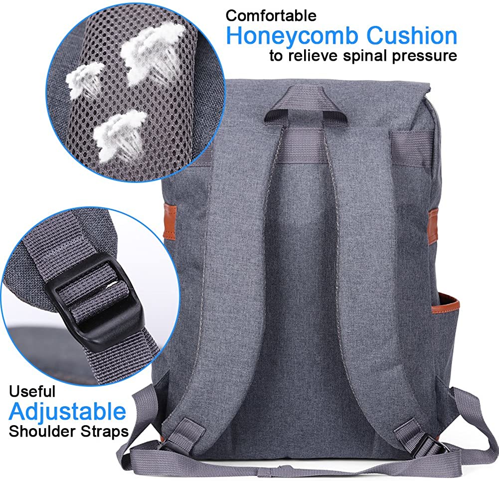 Modoker Vintage Laptop Backpack for Women Men,School College Backpack