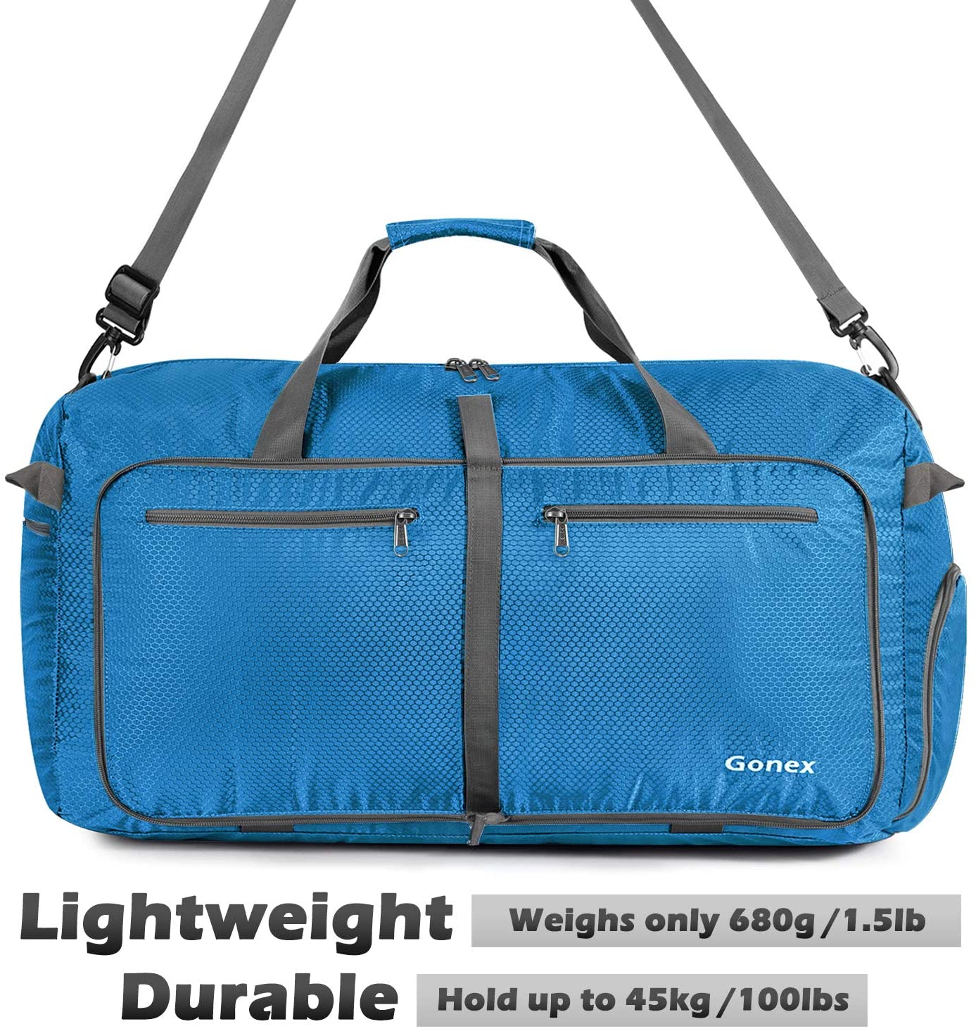 Gonex 150L Travel Duffel Bag Foldable Extra Large Duffle Bag XL Heavy Duty for Men Women for Luggage Shopping Gray