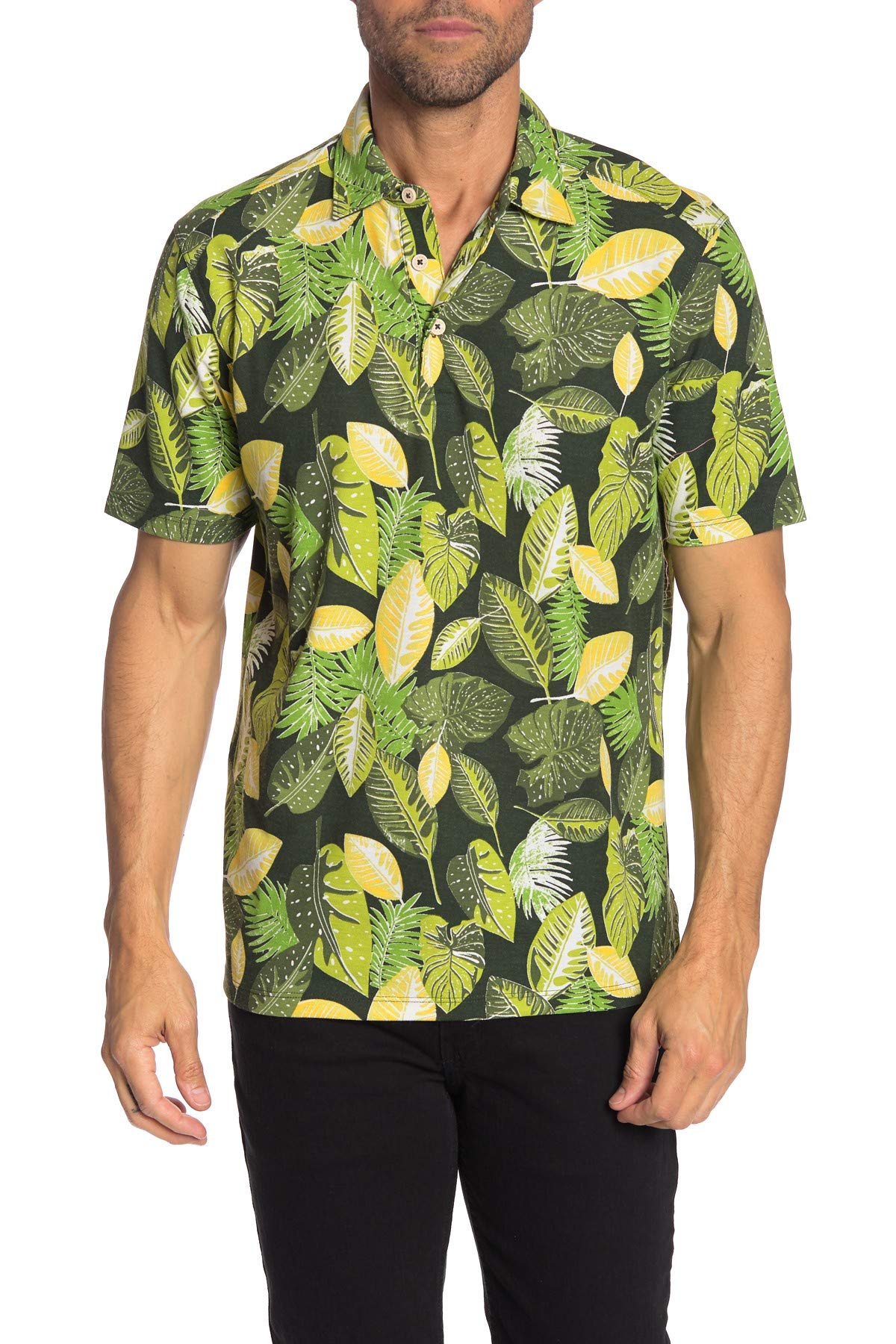 Tommy Bahama Island Zone Palapa Leaves Golf Polo Shirt