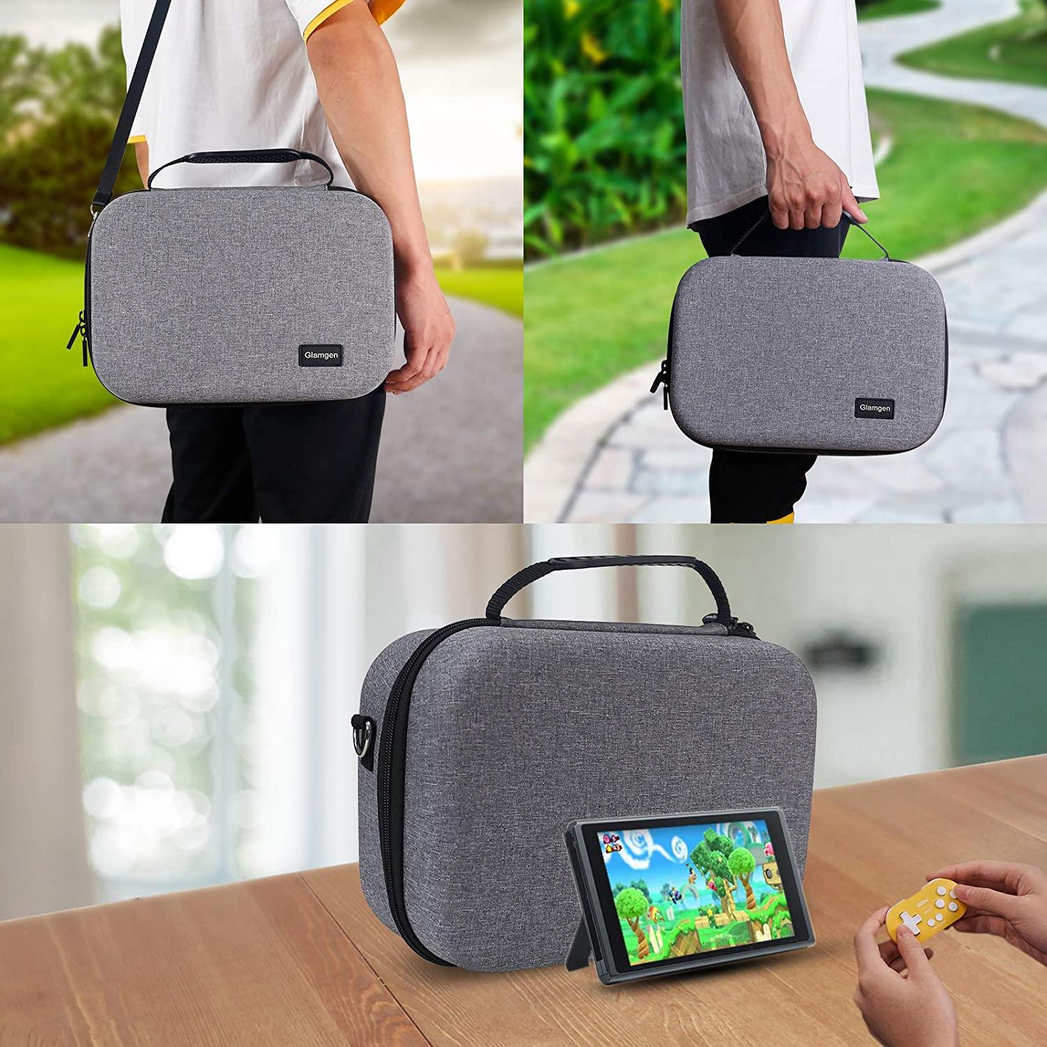Large Carrying Storage Case for Nintendo Switch,Protective Travel Hard Shell Messenger Bag for Switch Console - JOY2ESpree