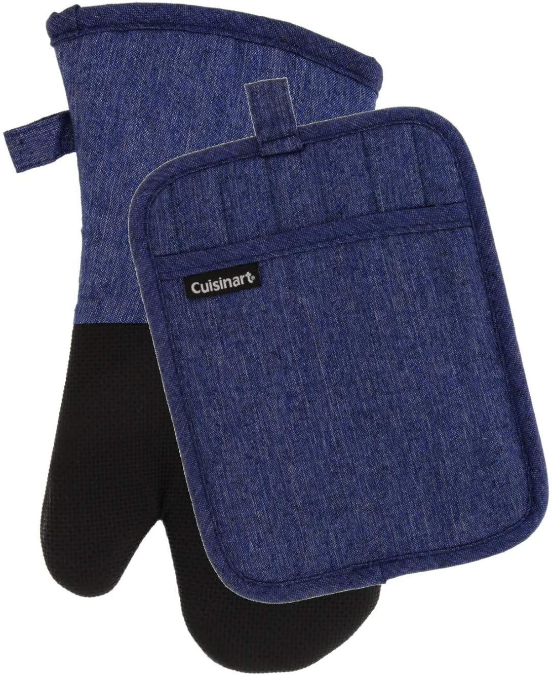 Cuisinart Chambray Neoprene Mini Oven Mitts, 2 Pack – Heat Resistant to 400 F . - JOY2ESpree