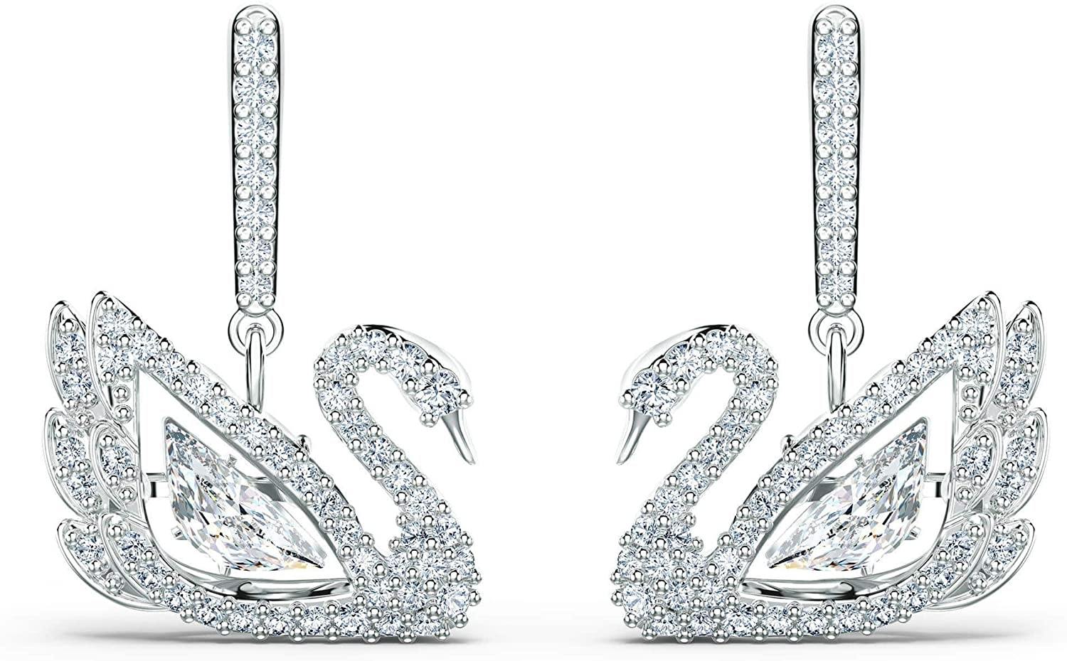 Swarovski Dancing Swan Pierced Earrings - JOY2ESpree