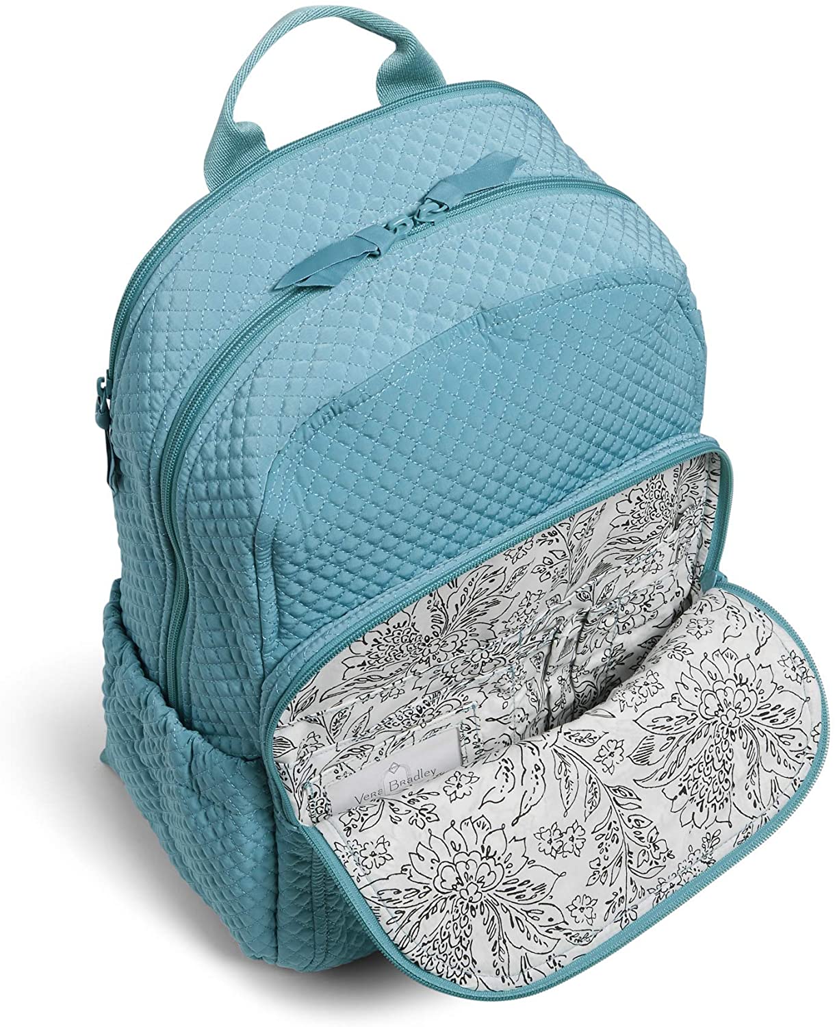 Vera Bradley Women's Microfiber Campus Backpack, Classic Navy, One Size