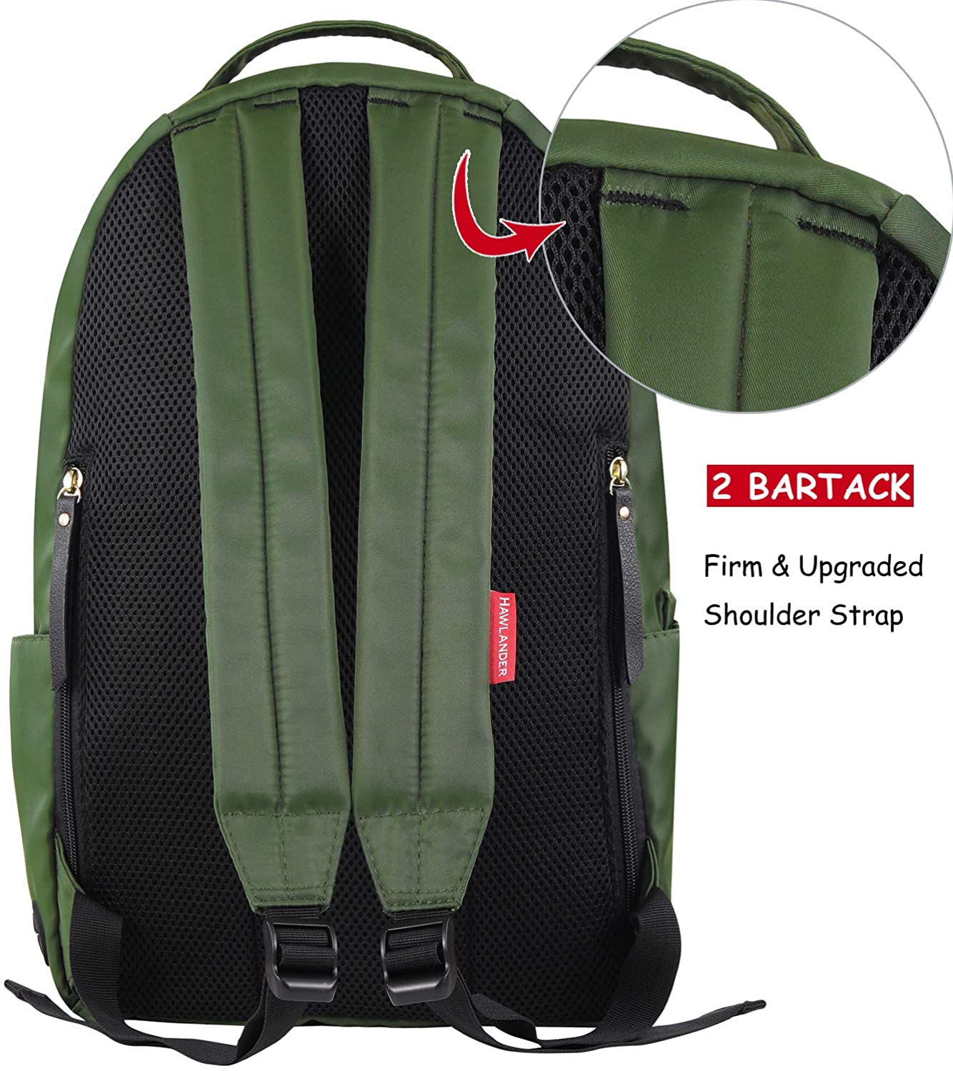HawLander Lightweight Backpack for Women or Girls, Mid-Volume 20.0L