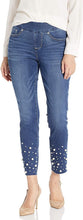 
                        
                          將圖片載入圖庫檢視器 Jag Jeans Women's Ava Slim Ankle Pull on Jean W/Pearls
                        
                      