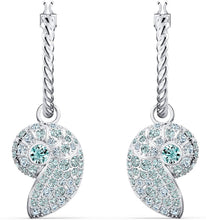 
                        
                          画像をギャラリービューアに読み込む, SWAROVSKI Women's Shell Jewelry Collection, Rhodium Finish, Aqua Blue Crystals - JOY2ESpree
                        
                      