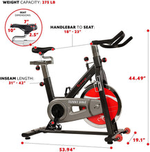 
                        
                          將圖片載入圖庫檢視器 Sunny Health &amp; Fitness Indoor Cycling Exercise Bike with Heavy 49 LB Chrome Flywheel - SF-B1002/C - JOY2ESpree
                        
                      