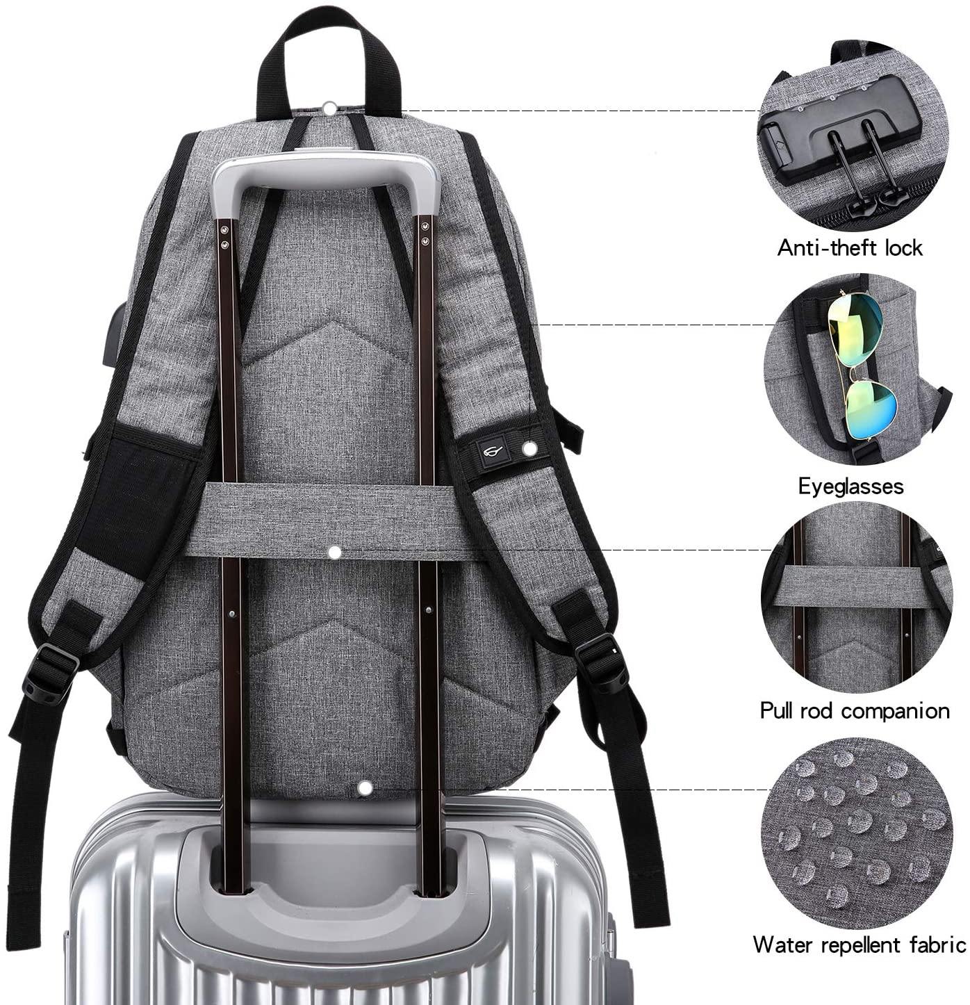 Laptop Backpack,Business Travel Anti Theft Backpack for Men Women with USB Charging Port - JOY2ESpree