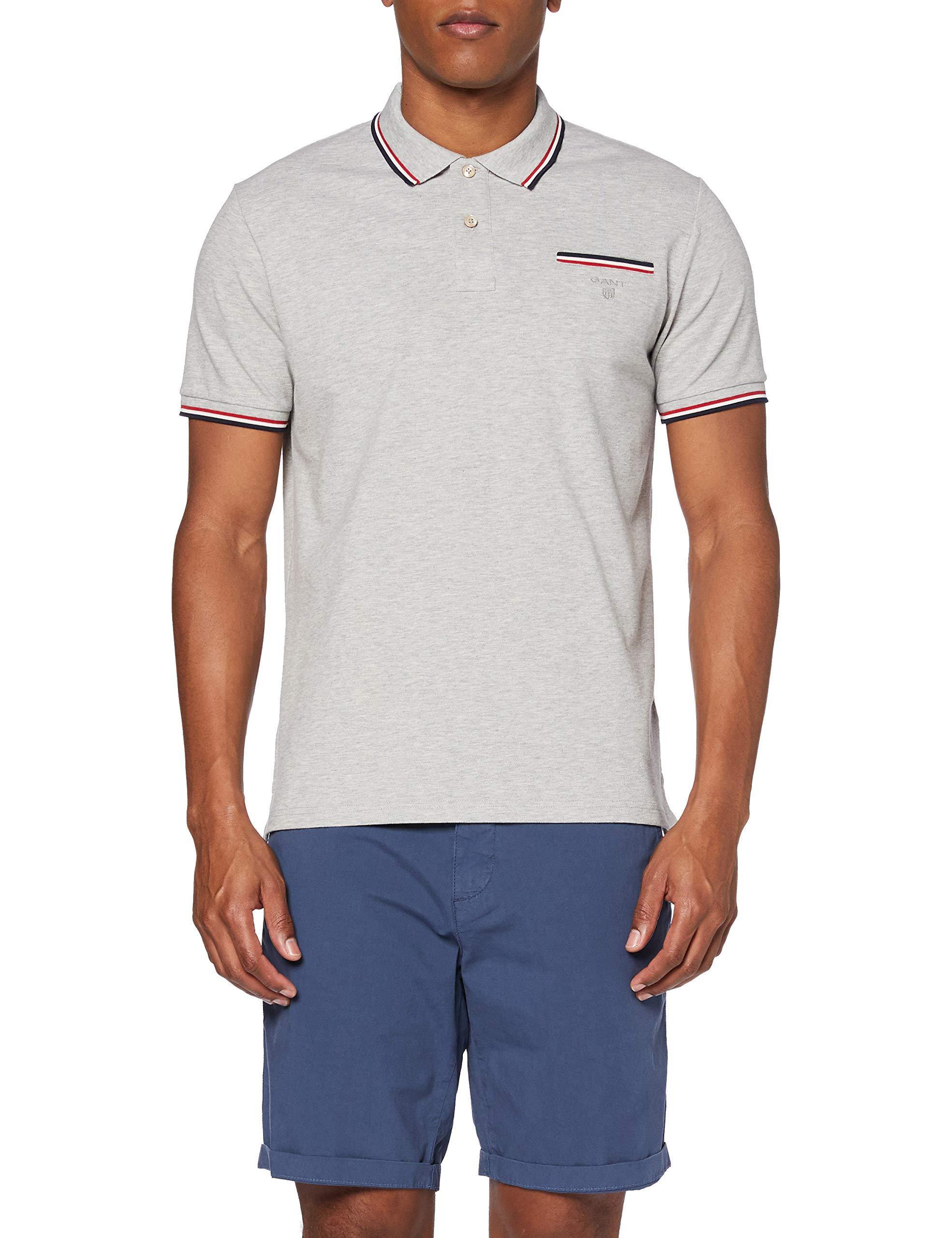 GANT Men's 3 Color Tipping Pique Short Sleeve Rugger (252161) - JOY2ESpree