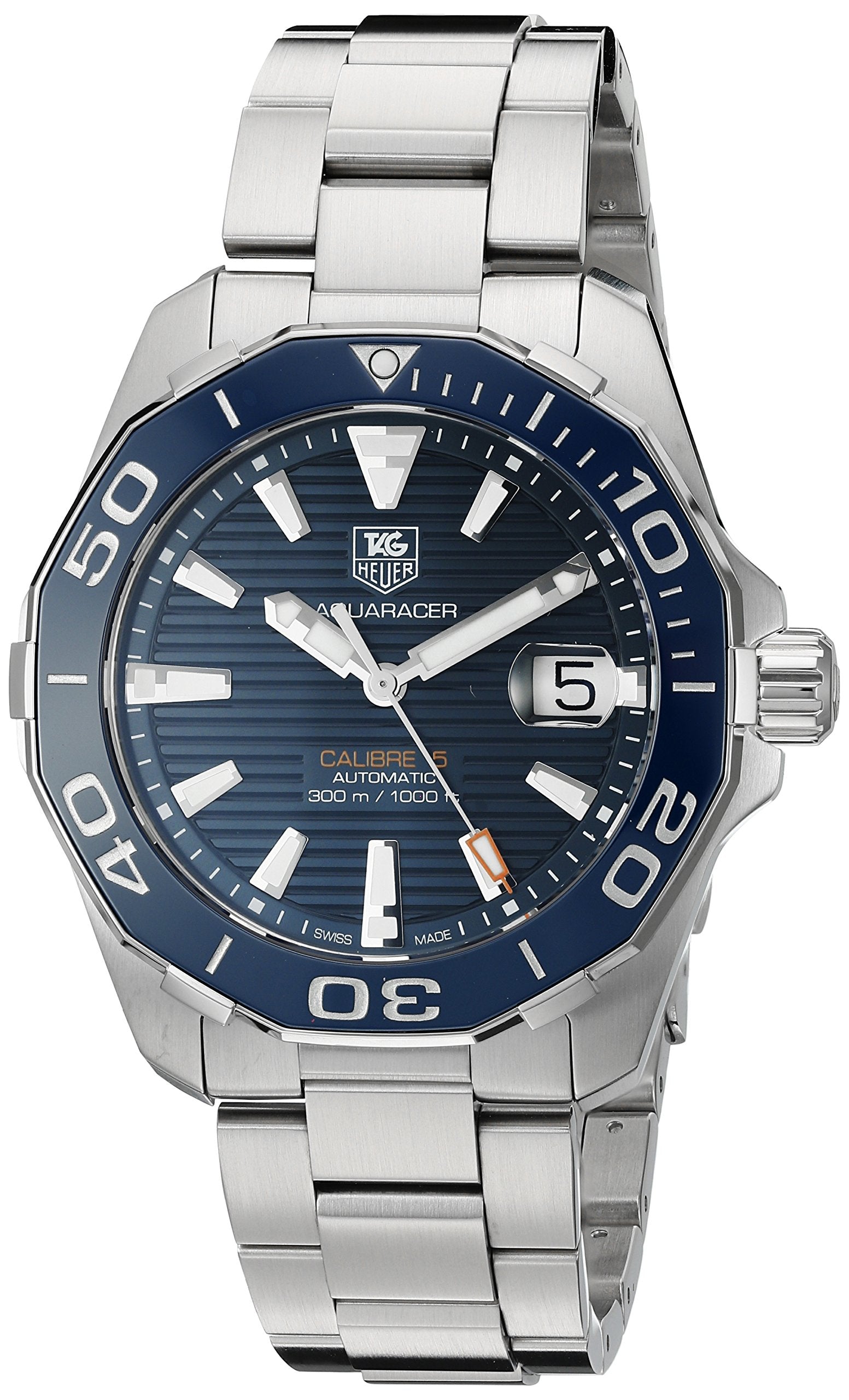 TAG Heuer Men's 'Aquaracr' Swiss Automatic Stainless Steel Sport Watch (Model: WAY211C.BA0928)