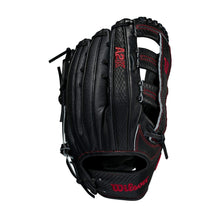 
                        
                          गैलरी व्यूवर में इमेज लोड करें, Wilson 2021 A2K 1775 w/SuperSkin (OF) Right Hand throw Baseball Glove - 12.75", Black/Black SS/Red - JOY2ESpree
                        
                      