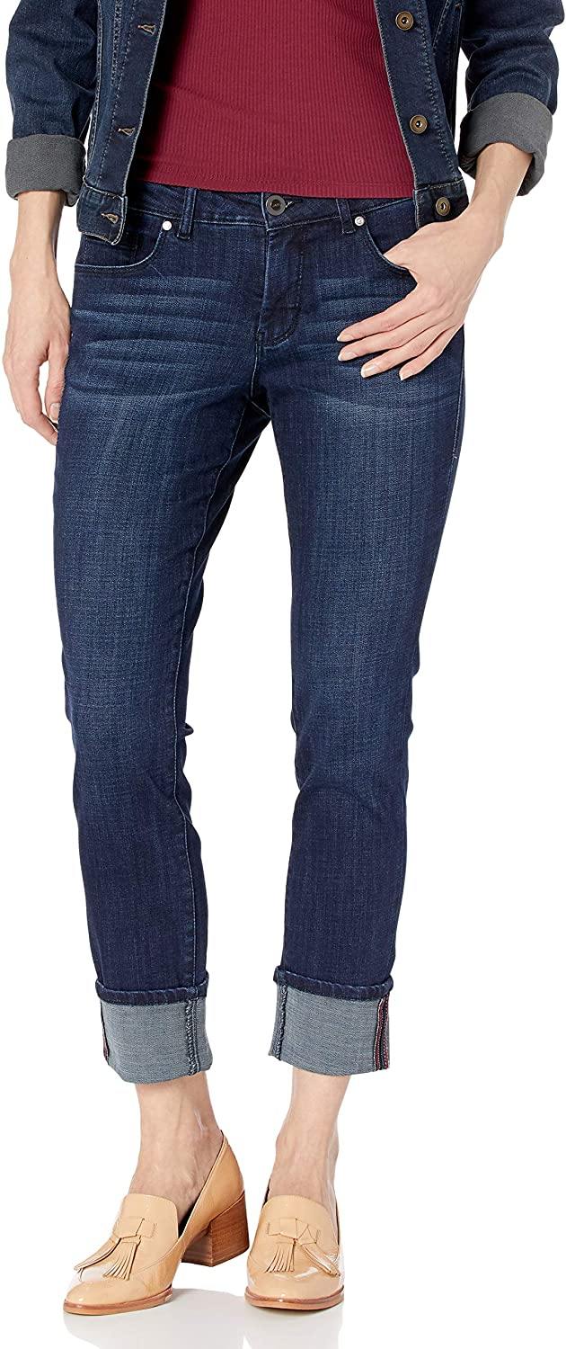 Jag Jeans Women's Maddie Skinny Cuff in Crosshatch Denim