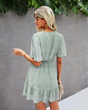 
                        
                          Cargar imagen en el visor de la galería, KIRUNDO 2021 Women’s Summer Short Sleeve Ruffle Floral Dress
                        
                      