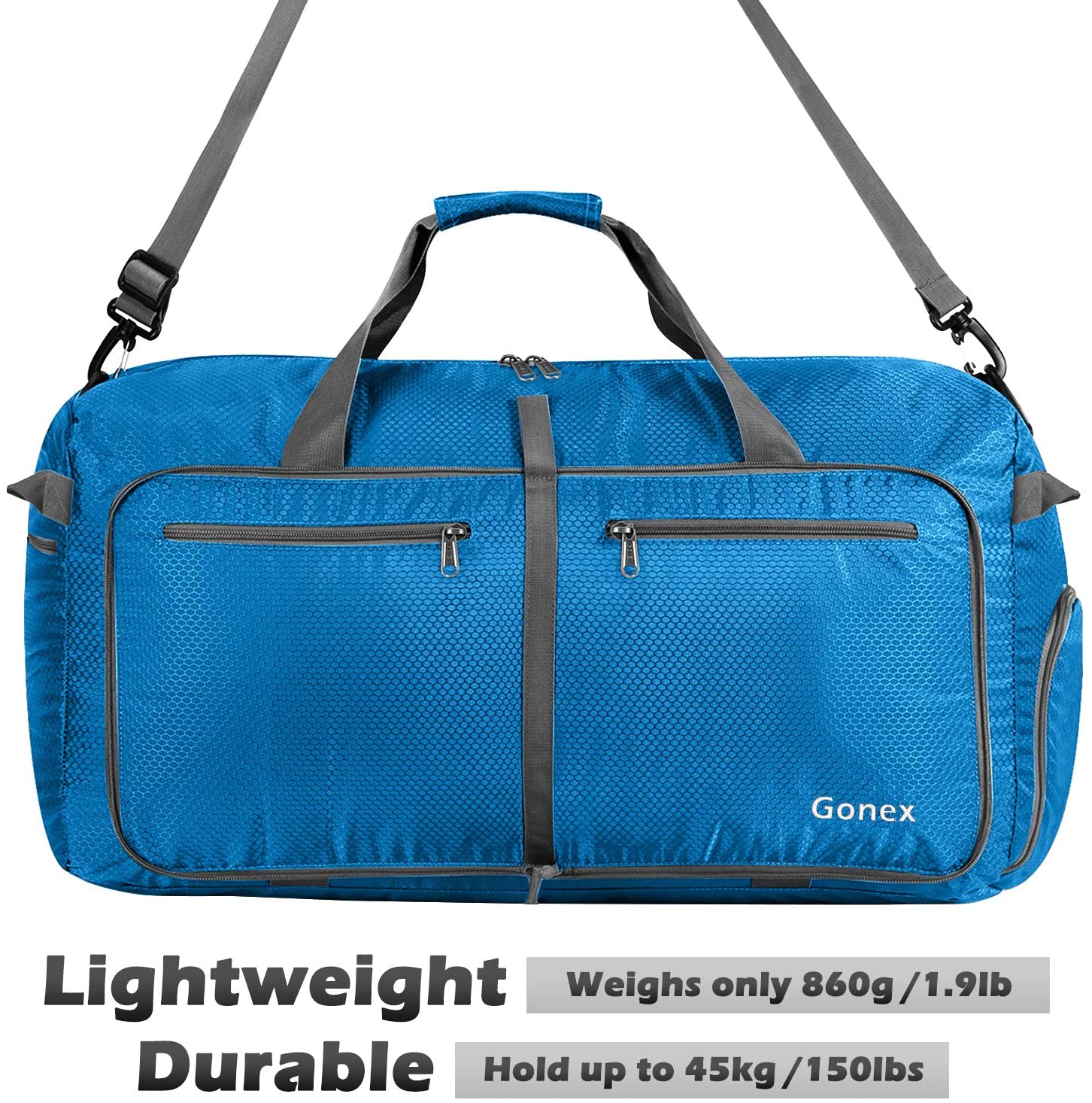 Gonex 150L Travel Duffel Bag Foldable Extra Large Duffle Bag XL Heavy Duty for Men Women for Luggage Shopping Gray
