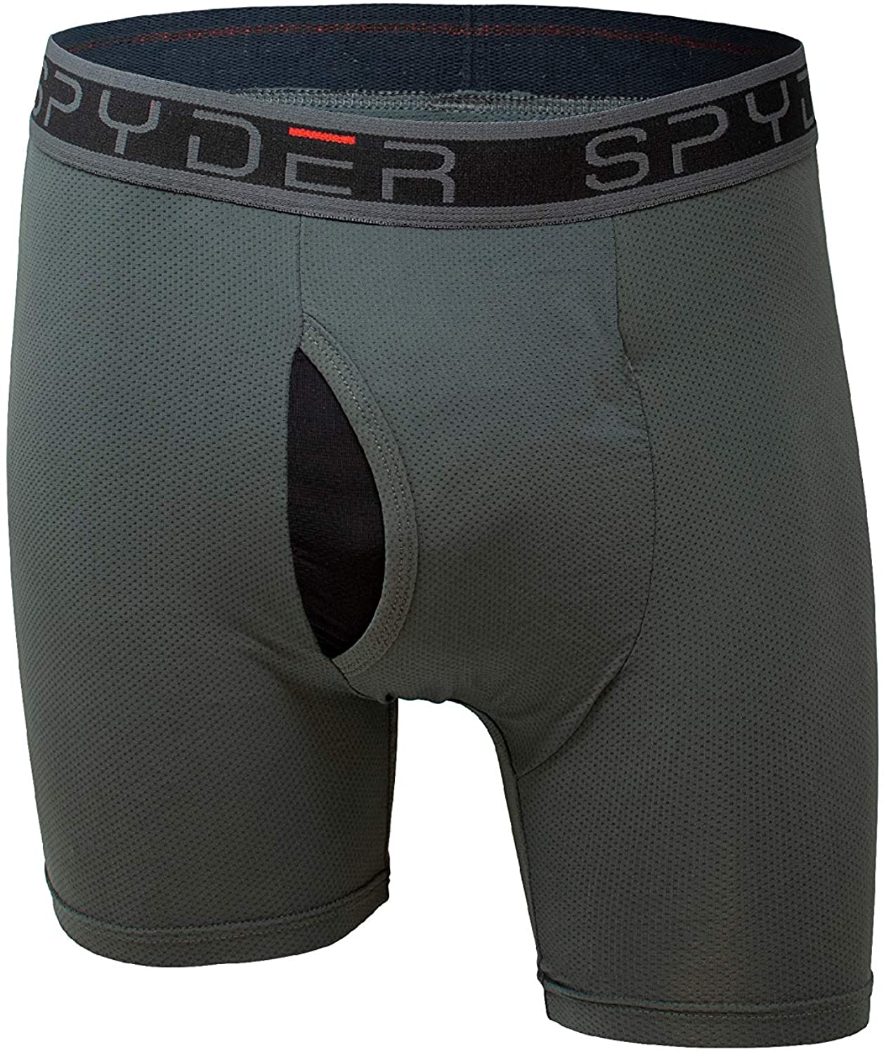 Spyder Performance Mesh Mens Boxer Briefs Sports Underwear 3 Pack W/Fly Front