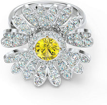 
                        
                          Load image into Gallery viewer, Swarovski Eternal Flower Ring Movable Yellow Rhodium Plated - JOY2ESpree
                        
                      