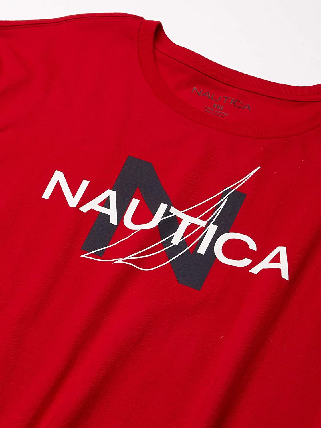 Nautica Men's Short Sleeve 100% Cotton Nautical Series Graphic Tee - JOY2ESpree