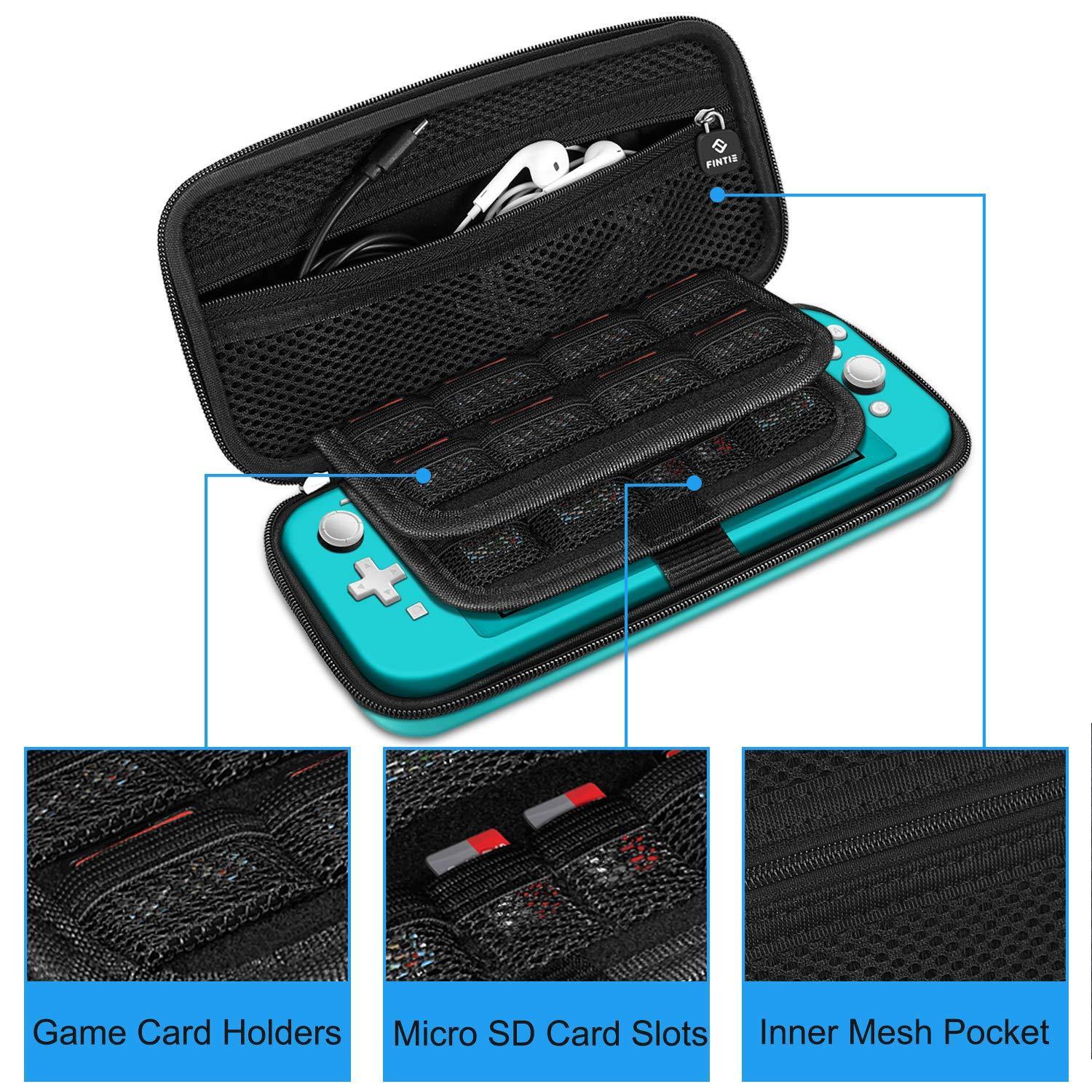 Fintie Carry Case for Nintendo Switch Lite 2019 - [Shockproof] Hard Shell Protective Cover Bag with 15 Game Card/2 Micro SD Card Slots - JOY2ESpree