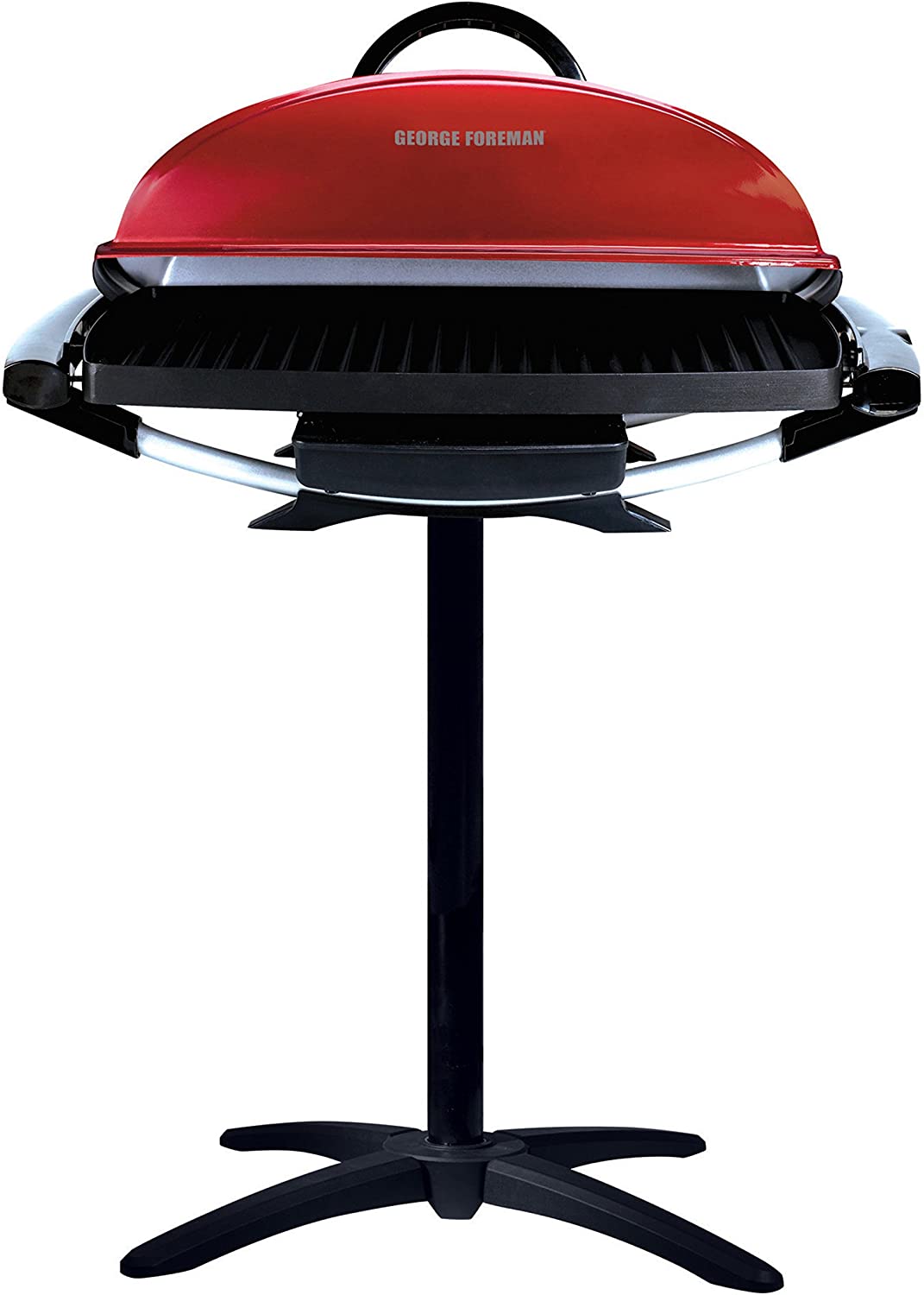 George Foreman 12-Serving Indoor/Outdoor Rectangular Electric Grill, Red, GFO201R - JOY2ESpree