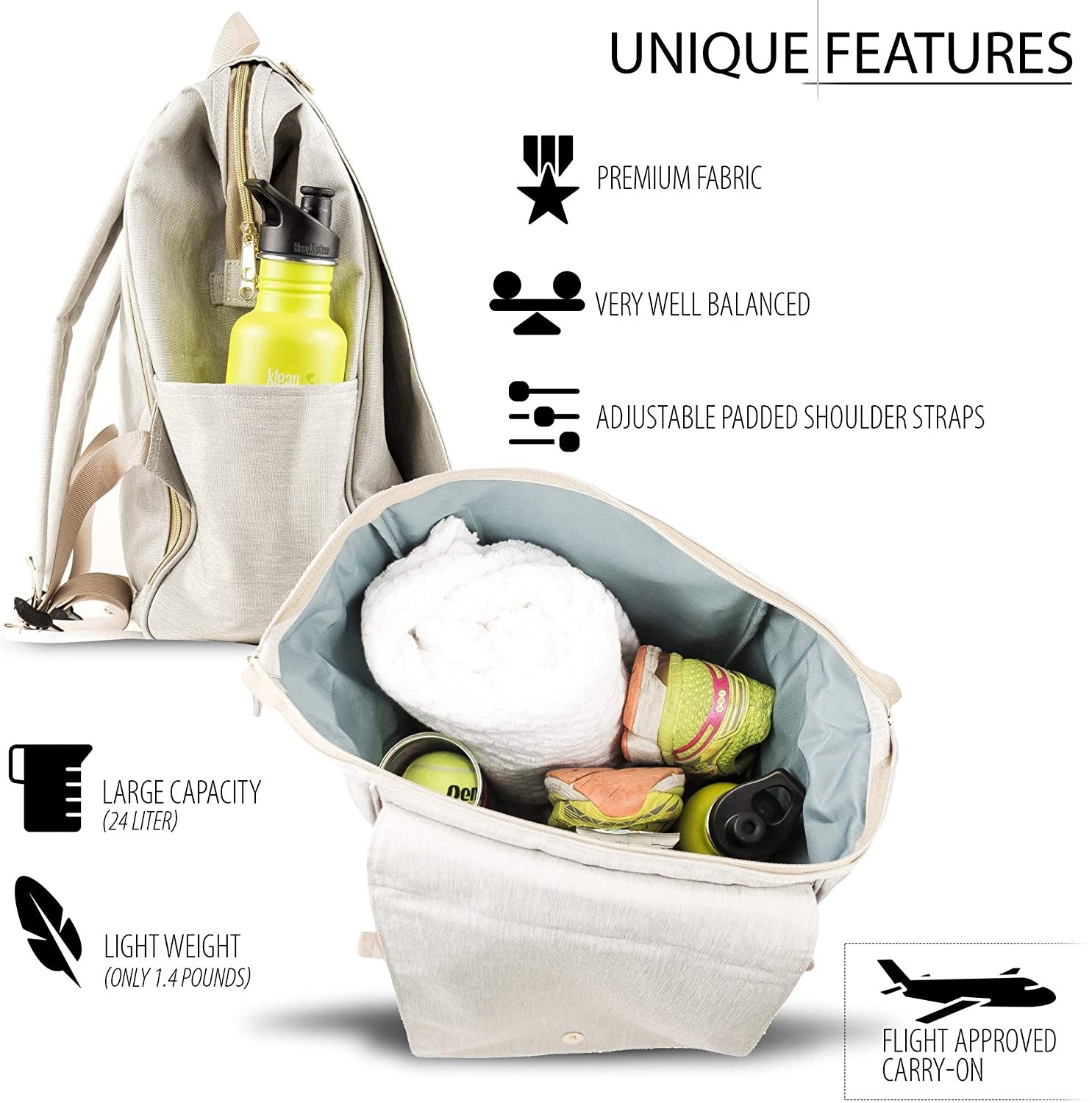 KJARAKÄR Backpack | Classic & Premium Styles | Metal Zippers | Leather Accessories | Gym, Work, School, Diaper Bag