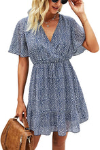 
                        
                          Cargar imagen en el visor de la galería, KIRUNDO 2021 Women’s Summer Short Sleeve Ruffle Floral Dress
                        
                      