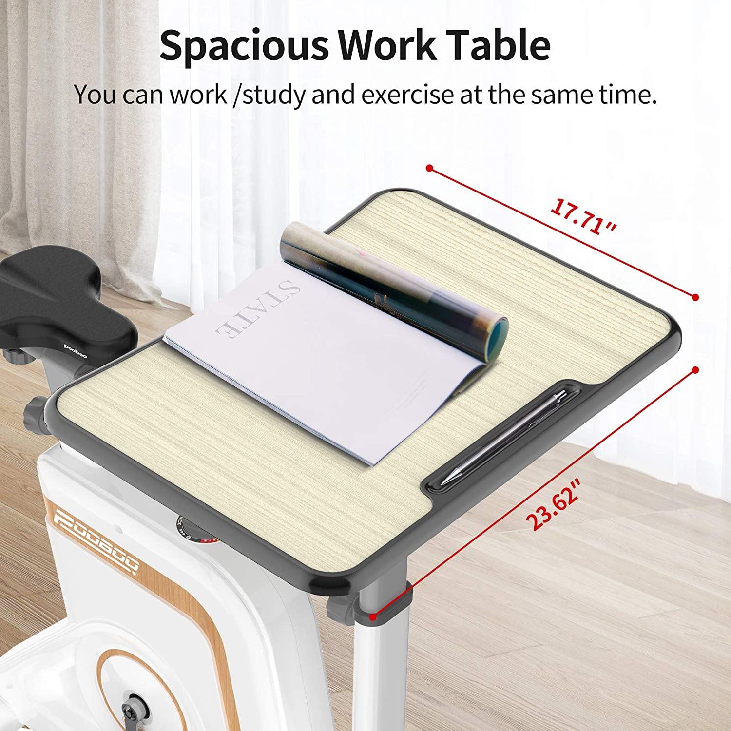 pooboo Desk Cycle Exercise Bike Indoor Cycling Bike Adjustable Magnetic Resistance Stationary Bike for Home Office - JOY2ESpree