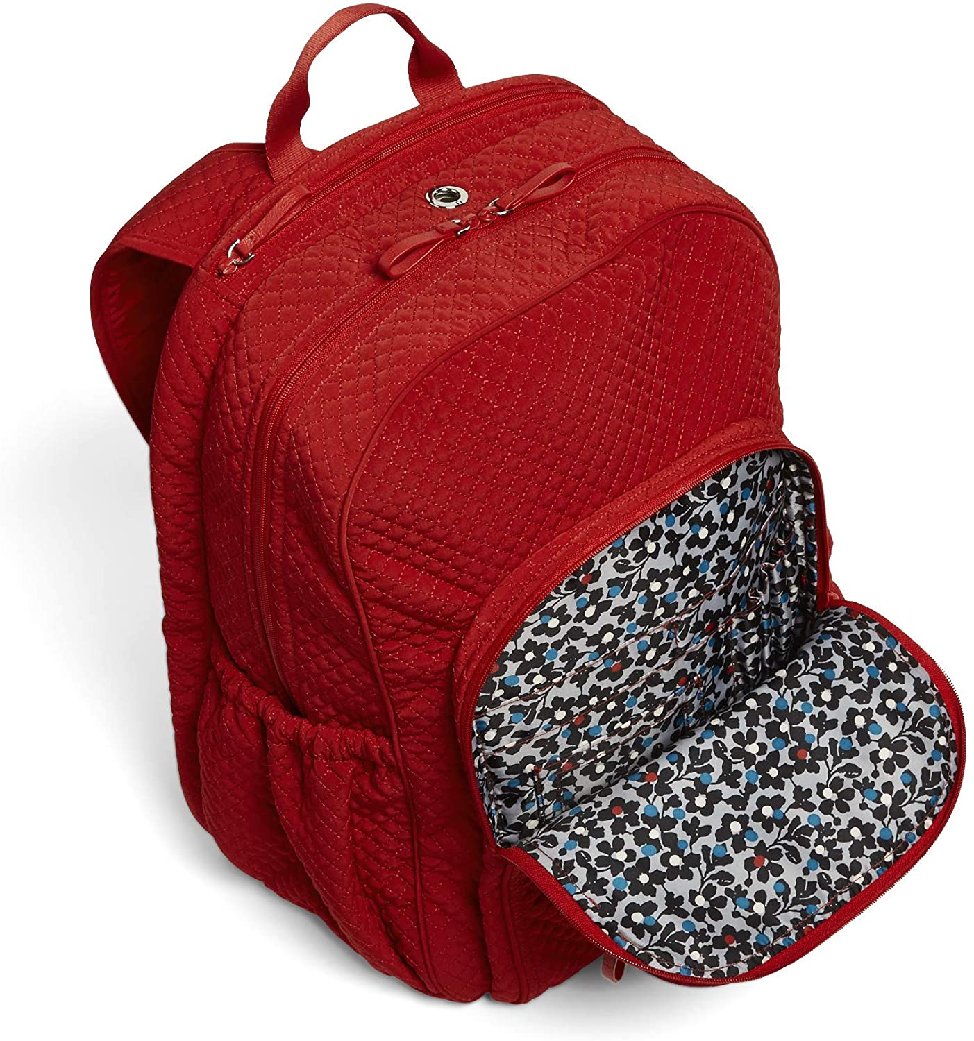 Vera Bradley Women's Microfiber Campus Backpack, Classic Navy, One Size
