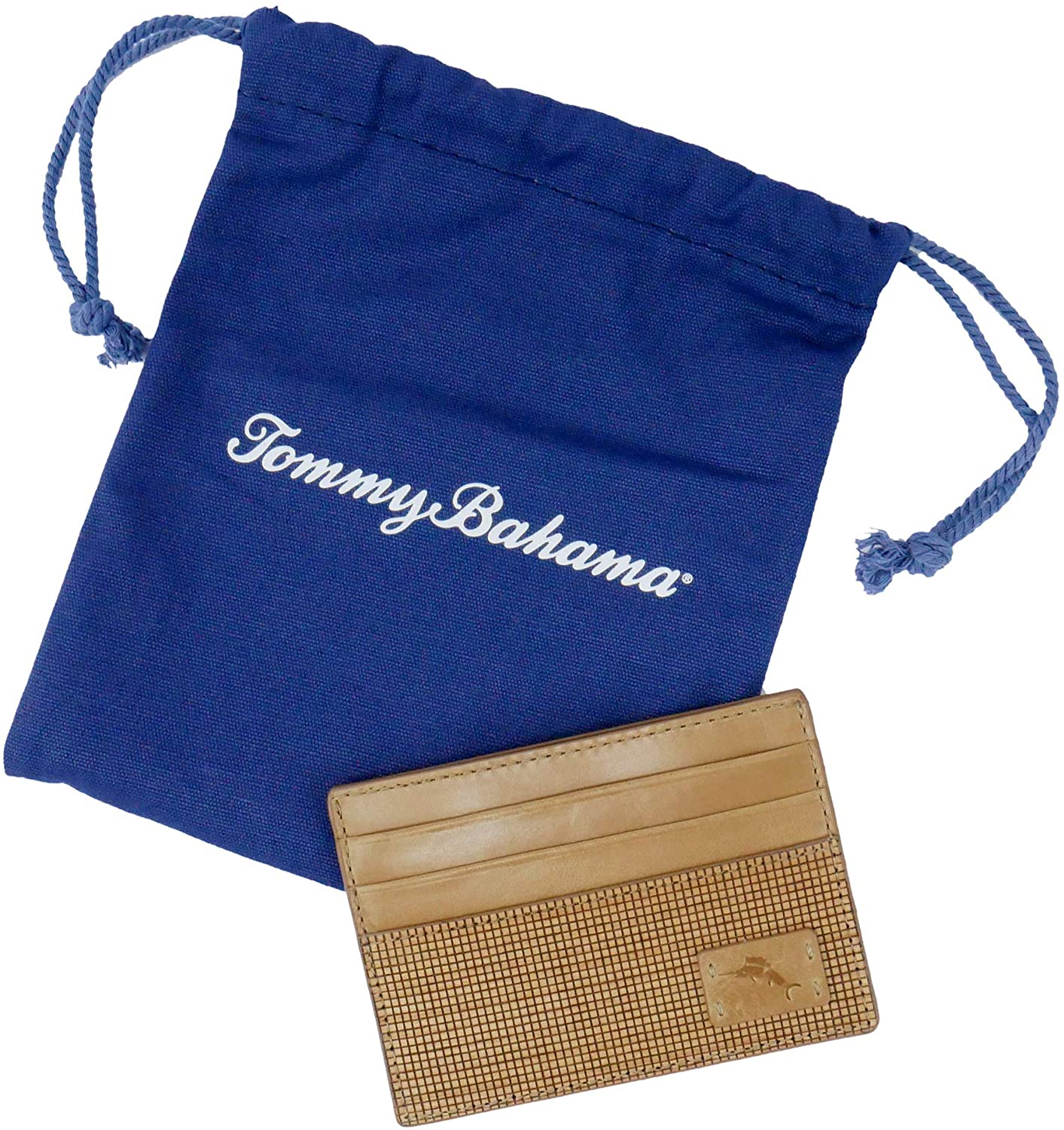 Tommy Bahama Men's 100% Leather Slim Card Case Carrier Wallet