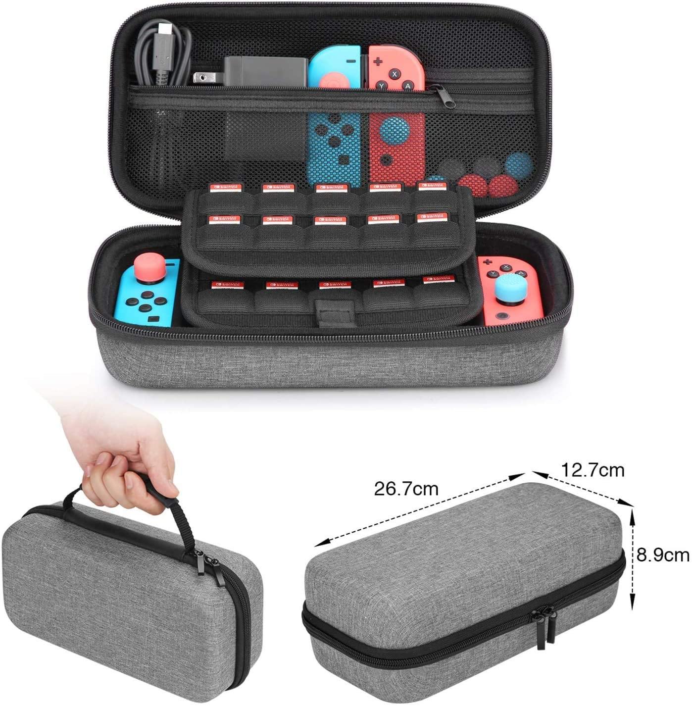 HEYSTOP Case Compatible with Nintendo Switch Carry Case Pouch Switch Cover Case 6 Joycon Grips - JOY2ESpree