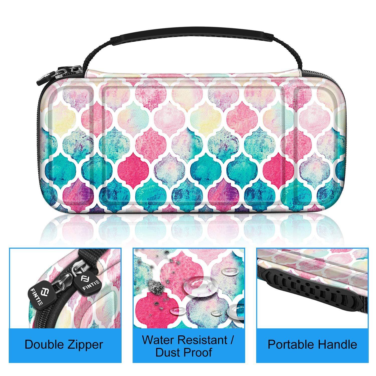 Fintie Carry Case for Nintendo Switch Lite 2019 - [Shockproof] Hard Shell Protective Cover Bag with 15 Game Card/2 Micro SD Card Slots - JOY2ESpree