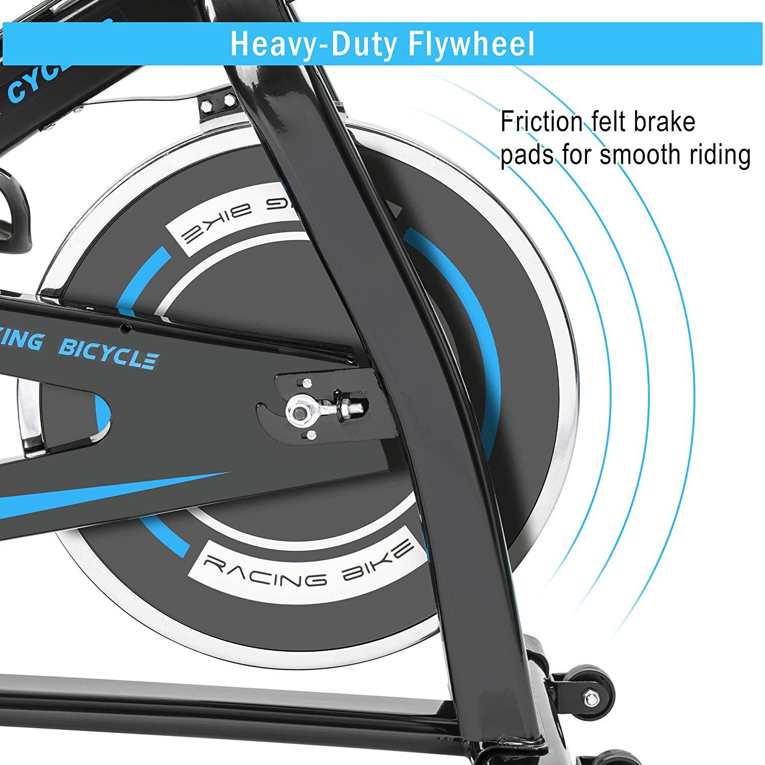 Exercise bike,Stationary Indoor Cycling Bike for Home Cardio Workout, Belt Drive Exercise Bicycle with LCD Monitor,Max Weight Capacity 330 LBS - JOY2ESpree