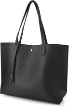 
                        
                          Load image into Gallery viewer, Minimalist Clean Cut Pebbled Faux Leather Tote Womens Shoulder Handbag
                        
                      