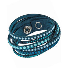 
                        
                          Load image into Gallery viewer, SWAROVSKI Slake 5043496 Light Blue Alcantara Bracelet w/Mixed Crystals - JOY2ESpree
                        
                      
