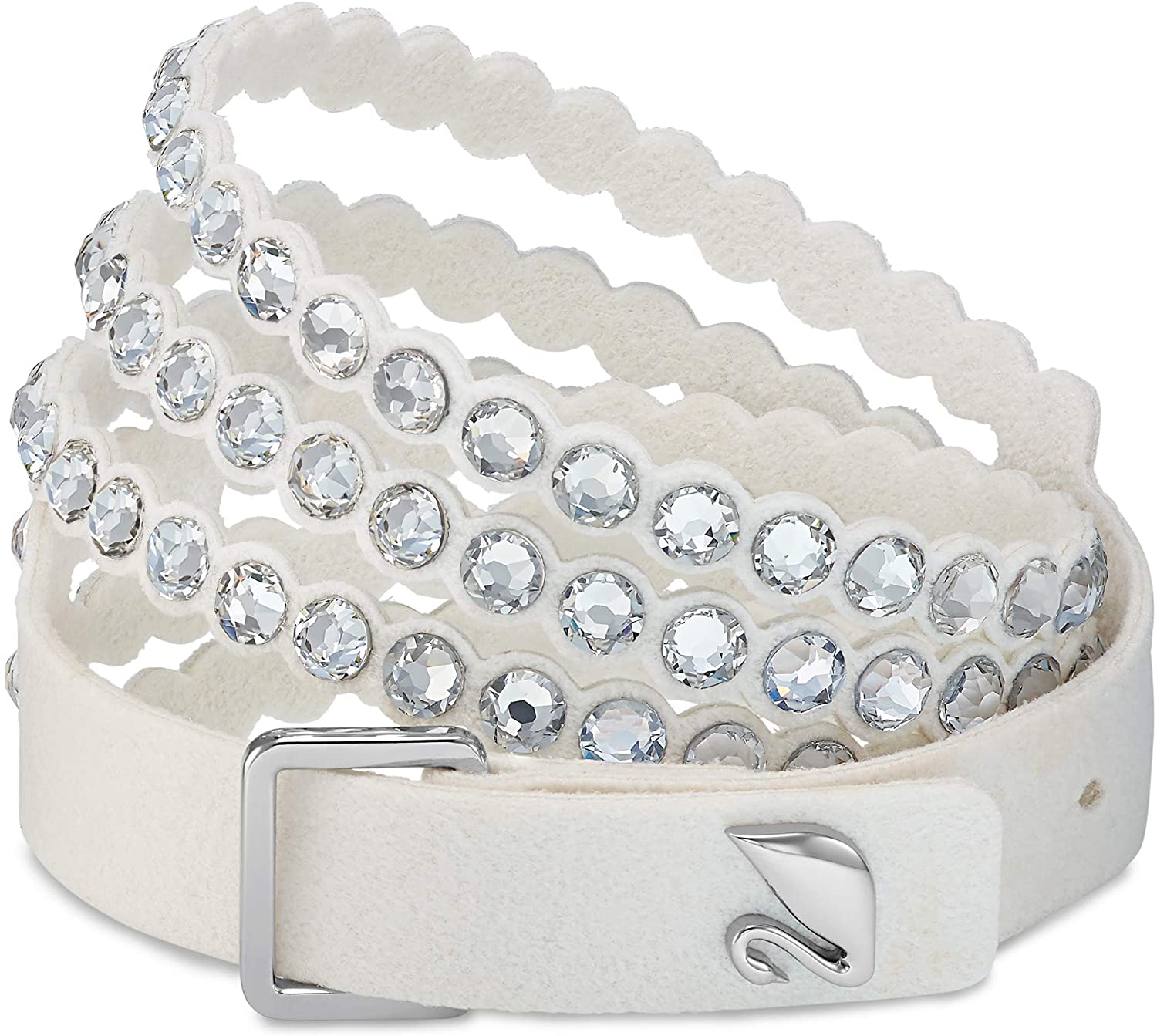 SWAROVSKI Women's Leather Look Crystal Power Bracelet Collection - JOY2ESpree