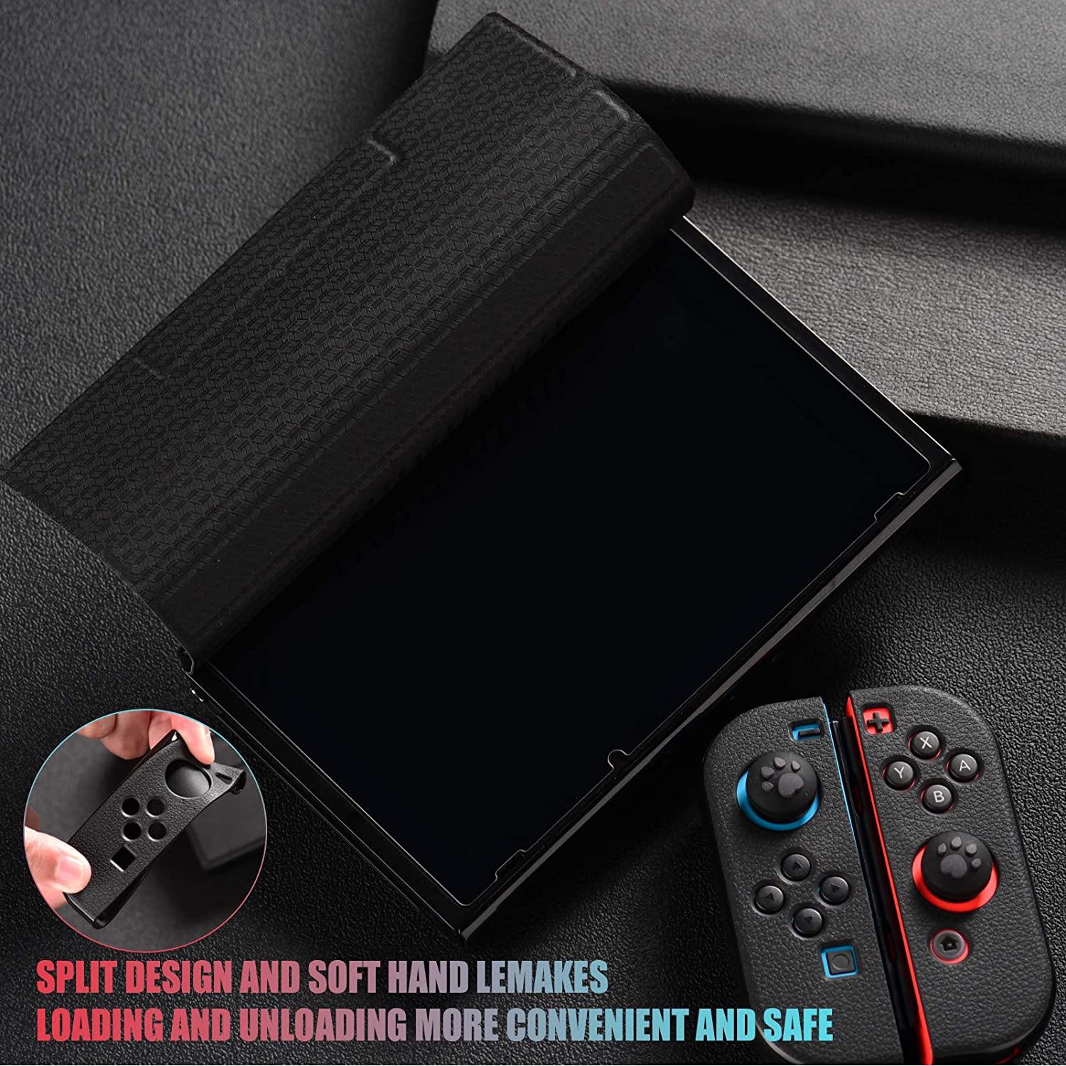 UYIYE Case for Switch - Protective Hard Case for Switch- Dockable TPU Shell Cover for Handheld Video Game Controller - Case Cover for Switch - JOY2ESpree