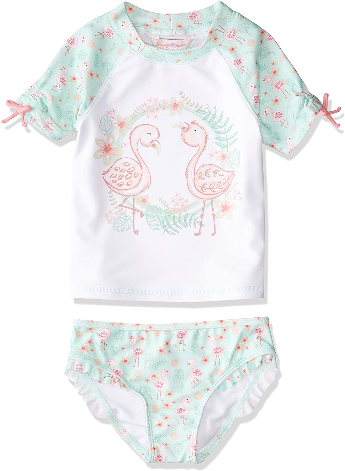 Tommy Bahama Girls' 2-Piece Rashguard and Swim Bottoms Set