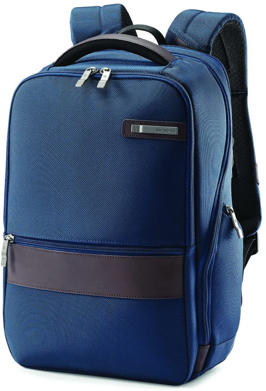 Samsonite Kombi Business Backpack, Black/Brown, 17.5 x 12 x 7-Inch