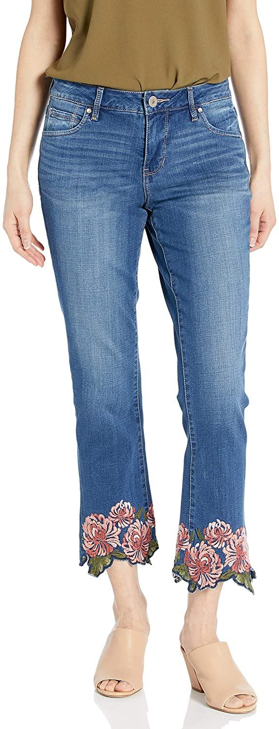 Jag Jeans Women's Ellis Cropped Boot Jean W/Embroidery