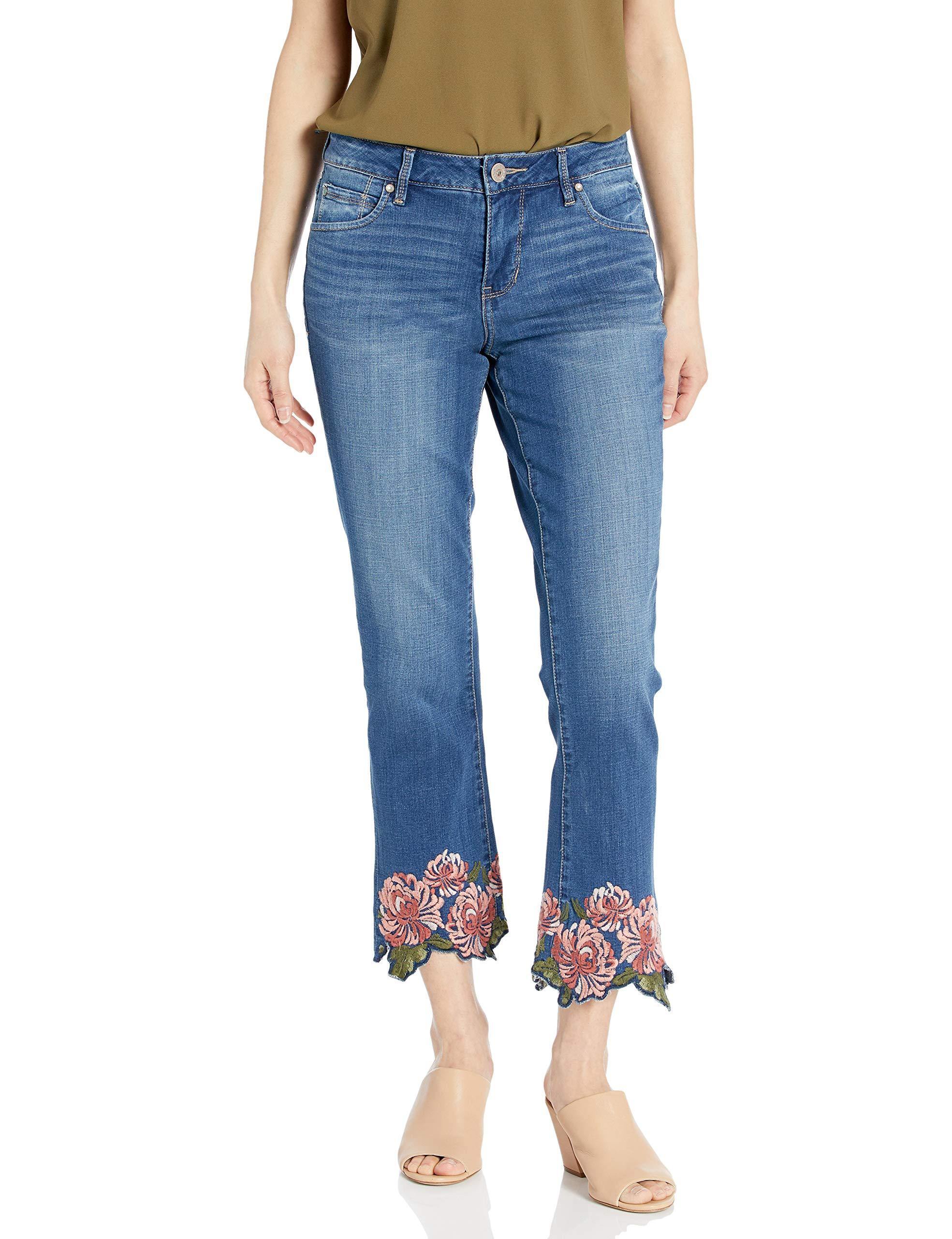 Jag Jeans Women's Ellis Cropped Boot Jean W/Embroidery