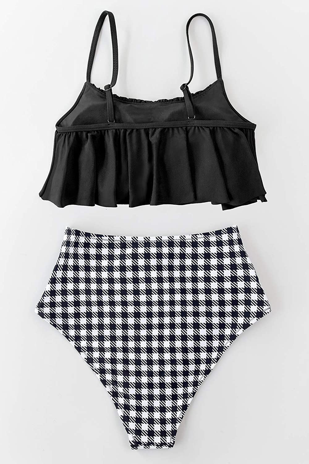 CUPSHE Women's High Waisted Falbala Bikini Set