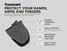 
                        
                          Muat gambar ke penampil Galeri, Cuisinart Chambray Neoprene Mini Oven Mitts, 2 Pack – Heat Resistant to 400 F . - JOY2ESpree
                        
                      
