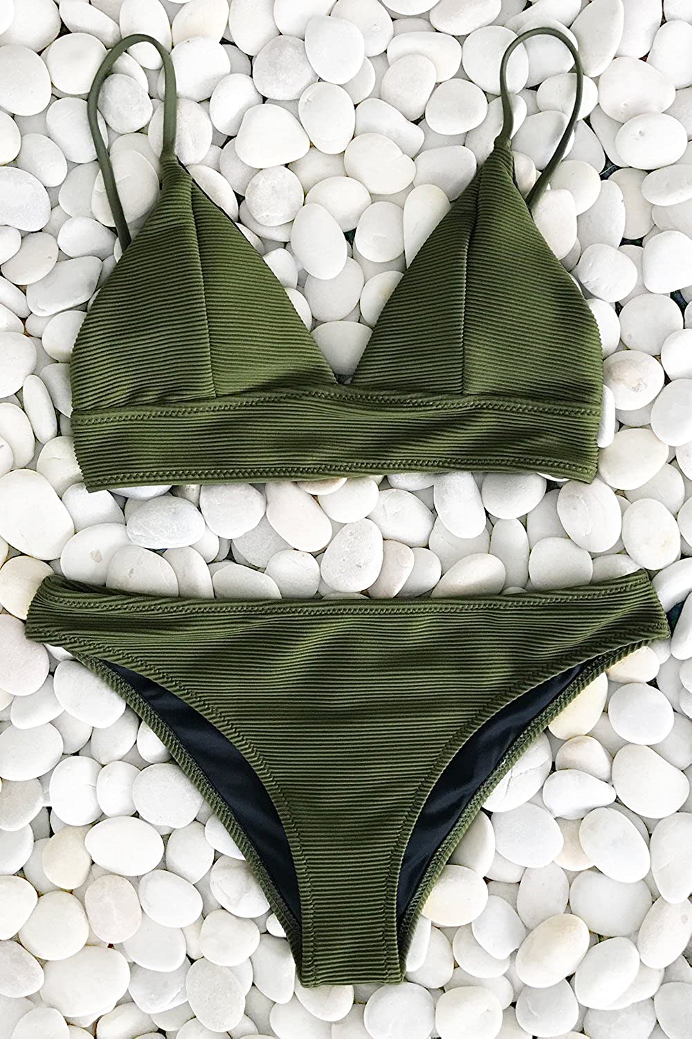 CUPSHE Women's Bikini Triangle Sexy Lace Up Two Piece Bathing Suit
