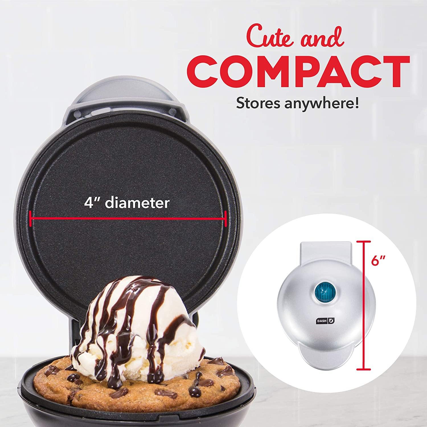 Dash DMS001AQ Mini Maker Electric Round Griddle for Individual Pancakes, Cookies - JOY2ESpree